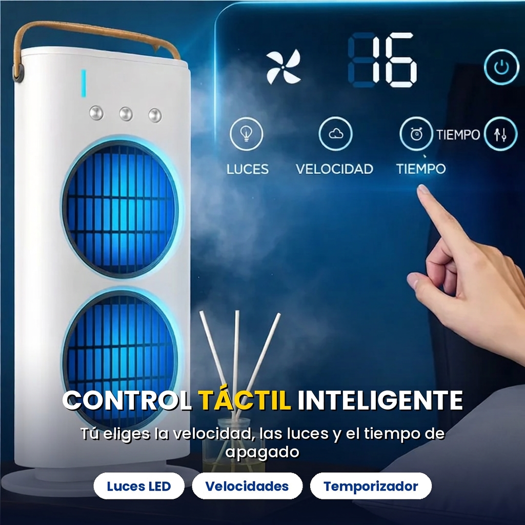 Ventilador De Torre Doble Aire Acondicio